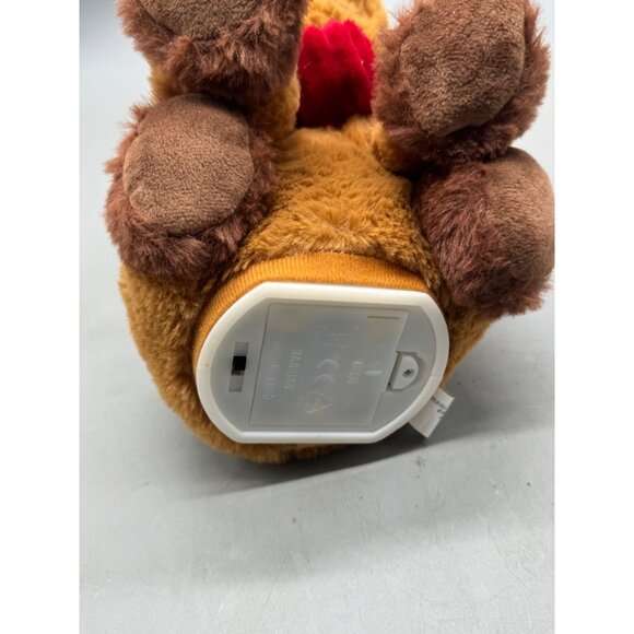Goffa Animated Reindeer Plush Toy Bells Santa Hat Christmas jingle bells READ - Picture 5 of 6